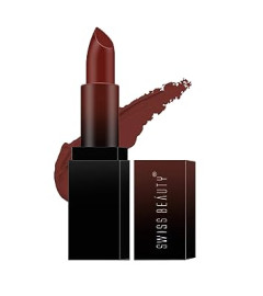 Swiss Beauty Hd Matte Pigmented Smudge Proof Lipstick Creamy Matte Long Stay Lipstick Chocolave