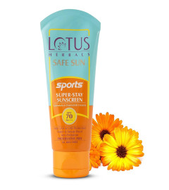 Lotus Herbals Safe Sun Sports Super Stay Sunscreen Cream 80 gm (free shipping)