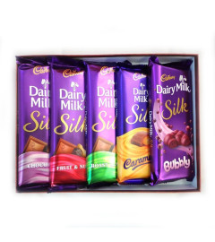 Cadbury Dairy Milk Silk Combo - Pack Of 5 270 Grams Free shipping world