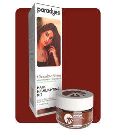Paradyes Ammonia Free Chocolate Brown Semi-permanent Hair Color Highlighting Kit, 75 gm