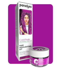 Paradyes Ammonia Free Comrii Purple Semi-permanent Hair Color Highlighting Kit, 75 gm