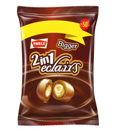 Parle Bigger 2in1 Eclairs, 198gm Free shipping worldwide