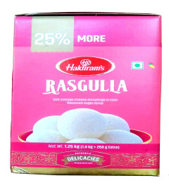 Haldiram's Rasagulla Tin Box X 1 Kg Free shipping worldwide
