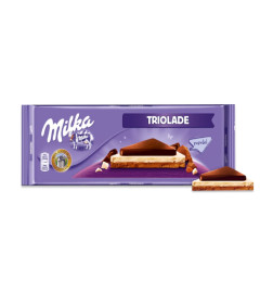 Milka Triolade, Dark • White • Alpine Milk Chocolate Bar Pouch, 280 gm Free ship