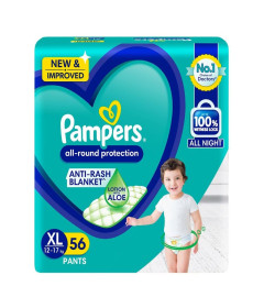 Pampers All round Protection Pants Style Baby Diapers, X-Large,  56 Count