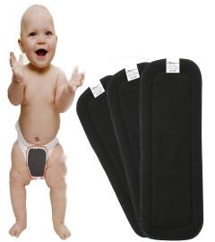 Babymoon Premium Bamboo 5 Layer Charcoal Wetfree Reusable Washable Cotton Diaper