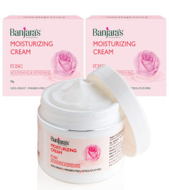 Banjara's Rose feuchtigkeitsspendende Tages- und Nachtcreme für Männer und Frauen 50 gm (2er Pack) Kostenloser Versand