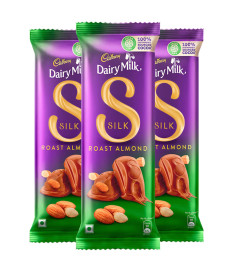 Cadbury Dairy Milk Silk Roast Almonds Schokoriegel 143 gm (3er-Pack)