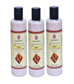 Seed Cosmetics Badam with Aloevera Herbal Skin Whitening Face and Body Scrub 100% Natural for Glowing Skin || Men and Women Pack of 3 (630ml) ( Free Shipping Worldwide)