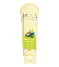 Lotus Herbals Frujuvenate Skin Perfecting & Rejuvenating Cream Fruit Pack, 60g (pack of 2)