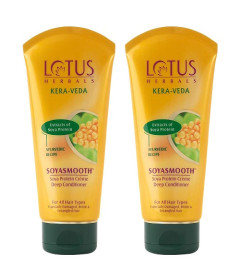 Lotus Herbals Kera-Veda Soyasmooth Soya Protein Cream Deep Conditioner 150 gm x 2 pack