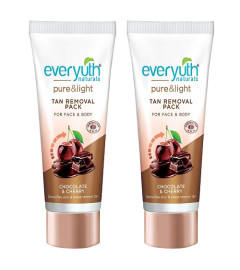 Everyuth Naturals Tan Removal Face Pack, Chocolate and Cherry, 50g (pack of 2)