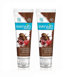 Everyuth Naturals Pure & Light Tan Removal Choco Cherry Scrub, 50Gm, Bottle (pack of 2)