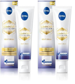 NIVEA Luminous Even Glow Night Cream 40 ml (Pack of 2)