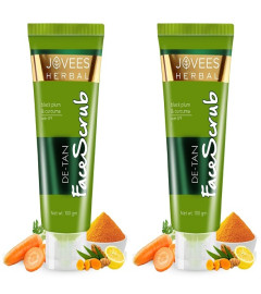Jovees Herbal De-Tan Scrub With SPF For Brightening & Revitalizing Face Scrub 100 gm x 2 pack