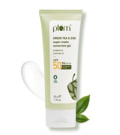Plum Green Tea & Zinc Super-Matte Gel Sunscreen SPF 50 PA ++++ 50 g (Pack of 2)