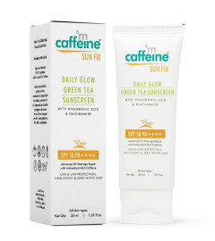 mCaffeine Niacinamide and Hyaluronic Acid Sunscreen 50 ml (Pack of 2)