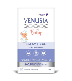 Venusia Baby Mild Bathing Bar 75 g (Pack of 3)