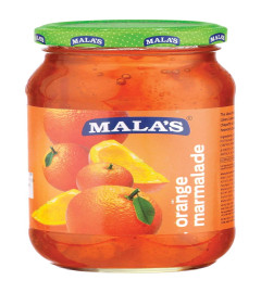 MALA's Orange Marmalade Jam Glass Jar 500gm - free shipping
