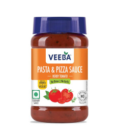 VEEBA Pasta & Pizza Sauce Herby Tomato - No Onion No Garlic (280G) pack of 2 - free shipping