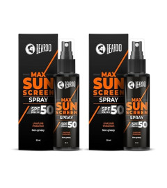 Beardo Max Sunscreen SPF 50 & PA+++ Spray for Men 50ml (Pack of 2) - free shipping