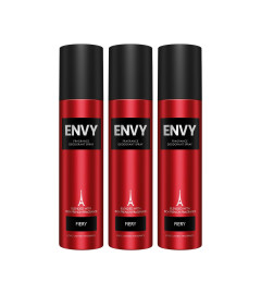 Envy Fiery Deodorant For Men 140 ml (Pack Of 3)